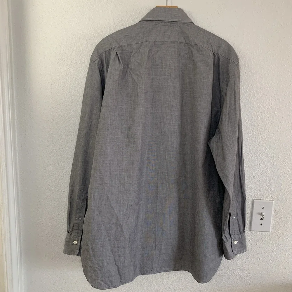 Polo Ralph Lauren Slim Fit Men's Gray Dress Shirt‎ 17.5 34/35
